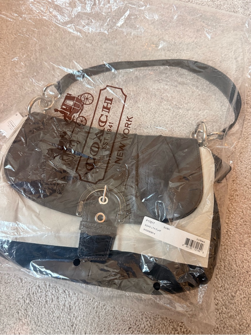 RARE ORIGINAL VINTAGE COACH SOHO LEATHER FLAP F17217 🖤